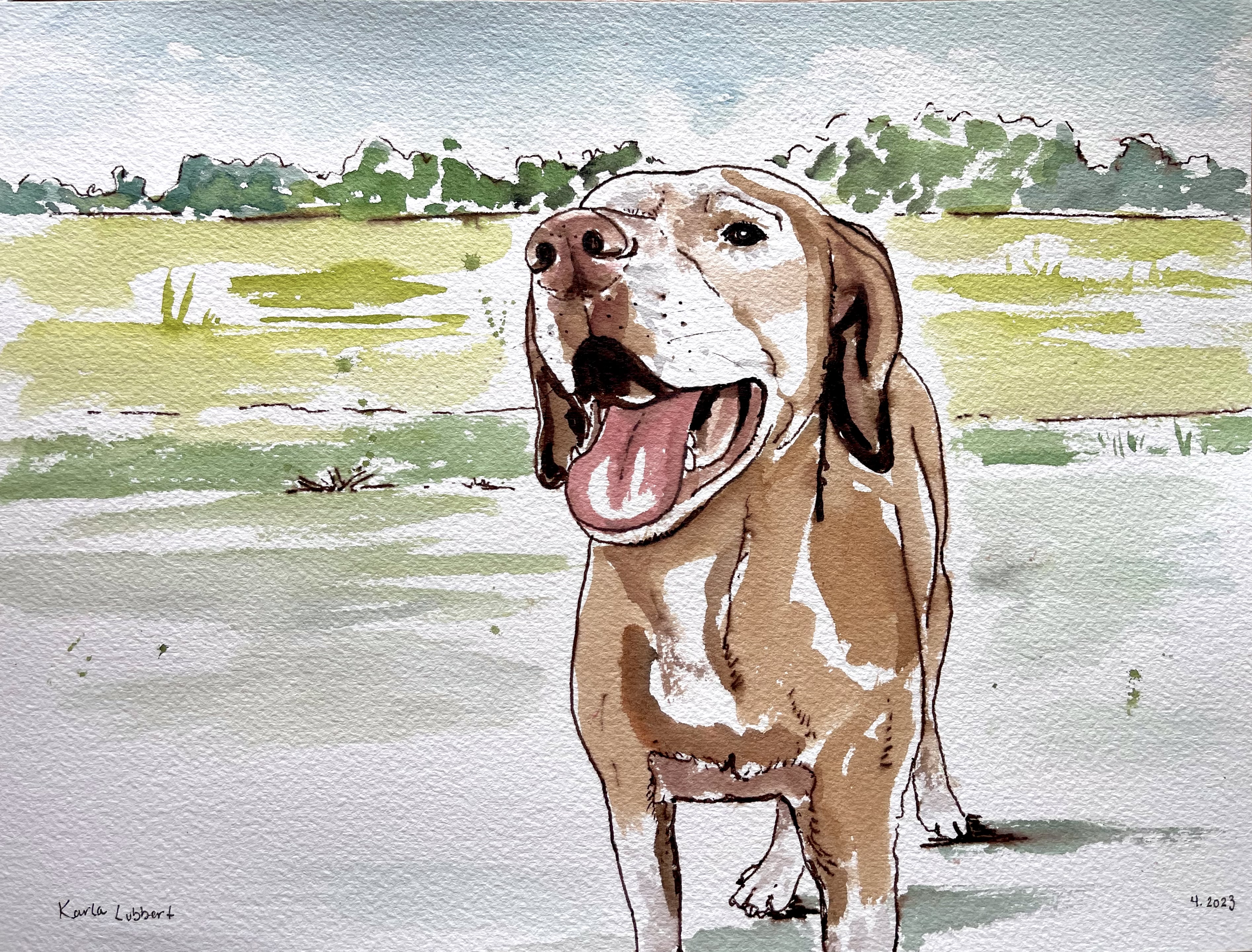 commission watercolor painting portrait