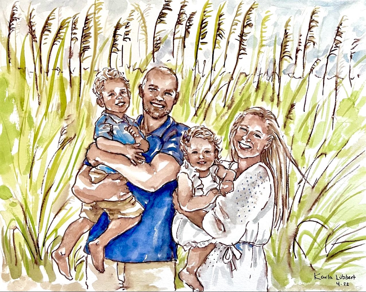 commission watercolor painting portrait