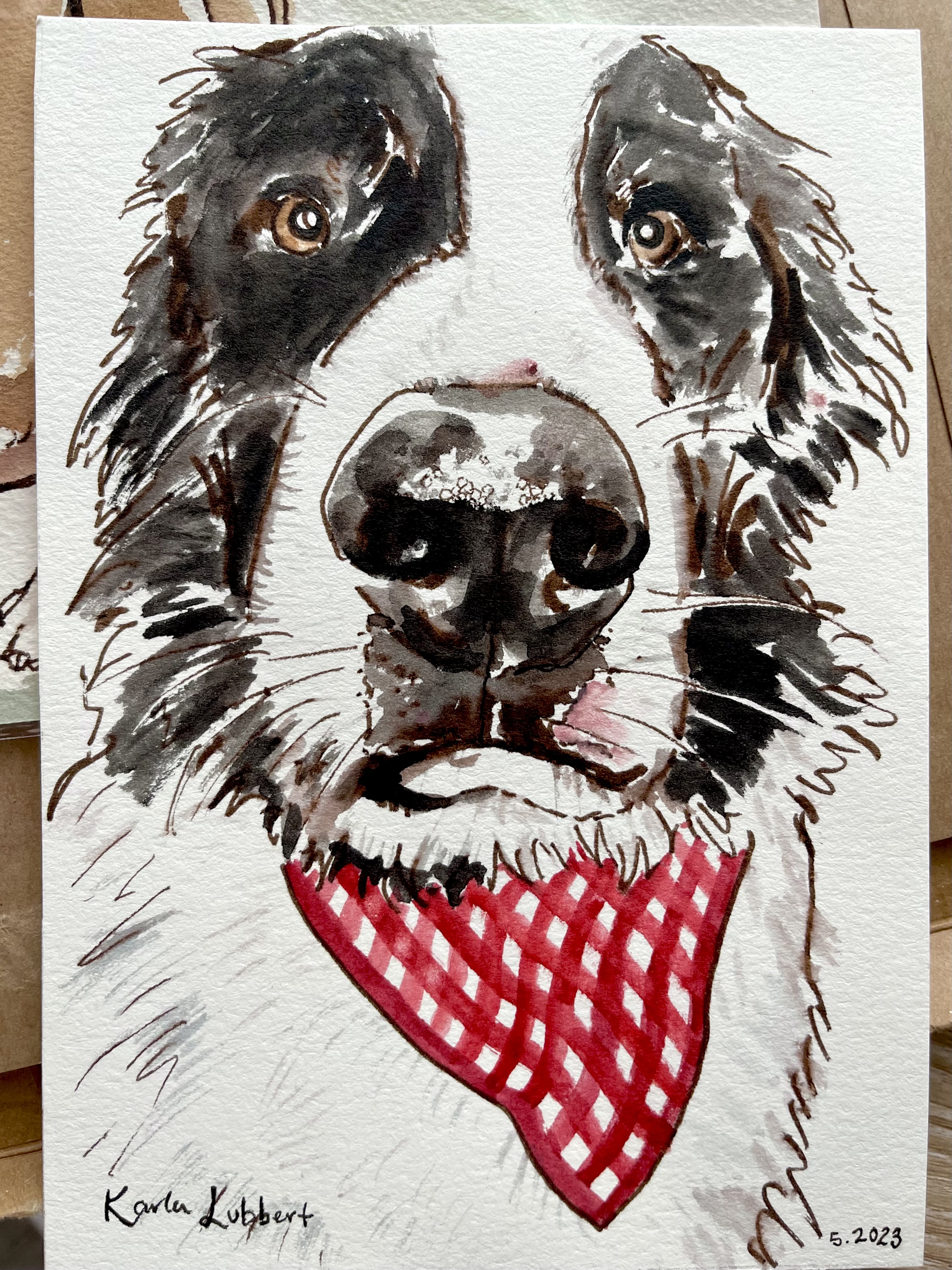 commission watercolor painting portrait