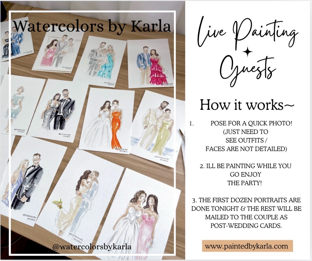 How live wedding painting works
