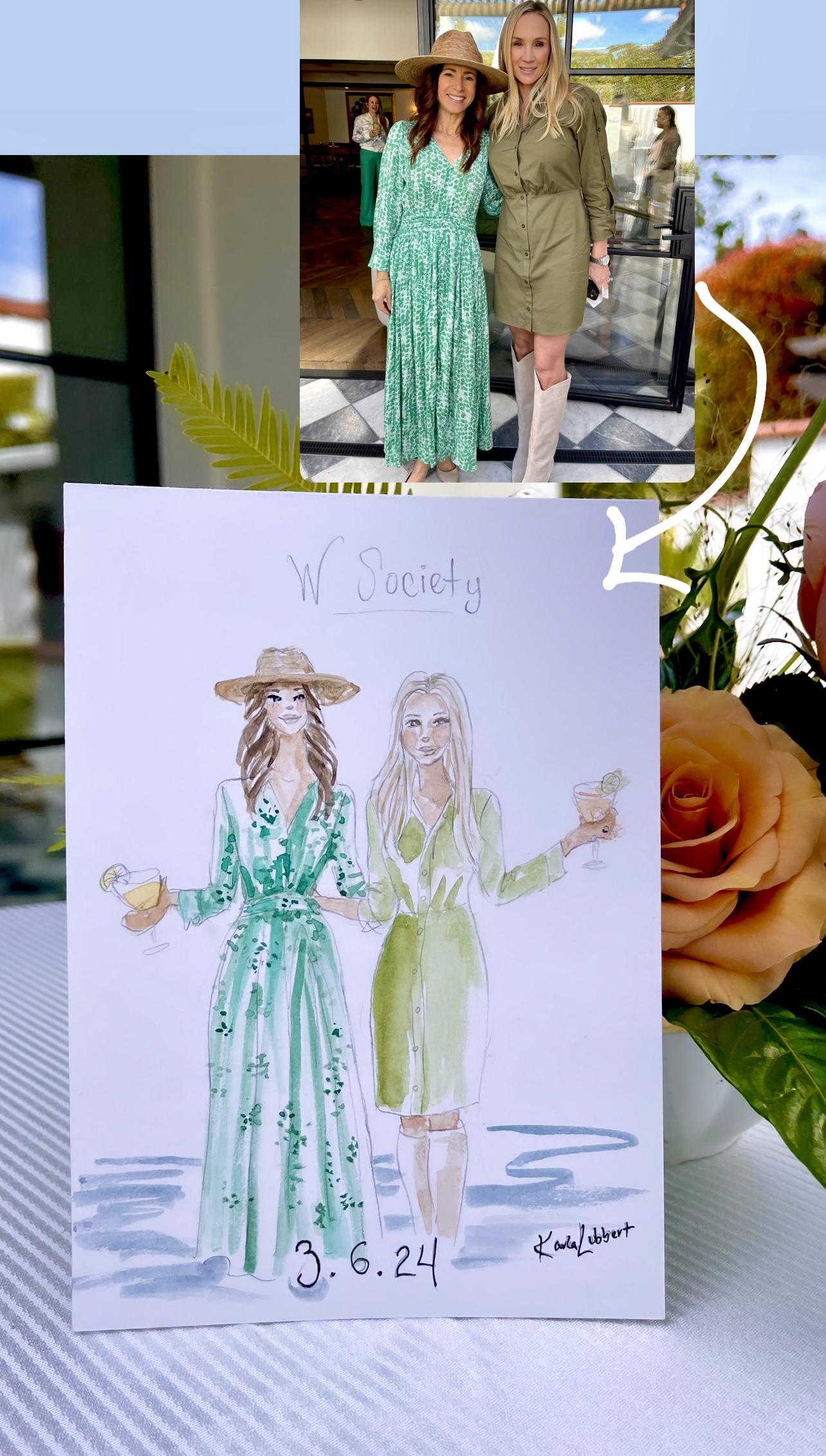 Brunch live painting event in Rancho Santa Fe