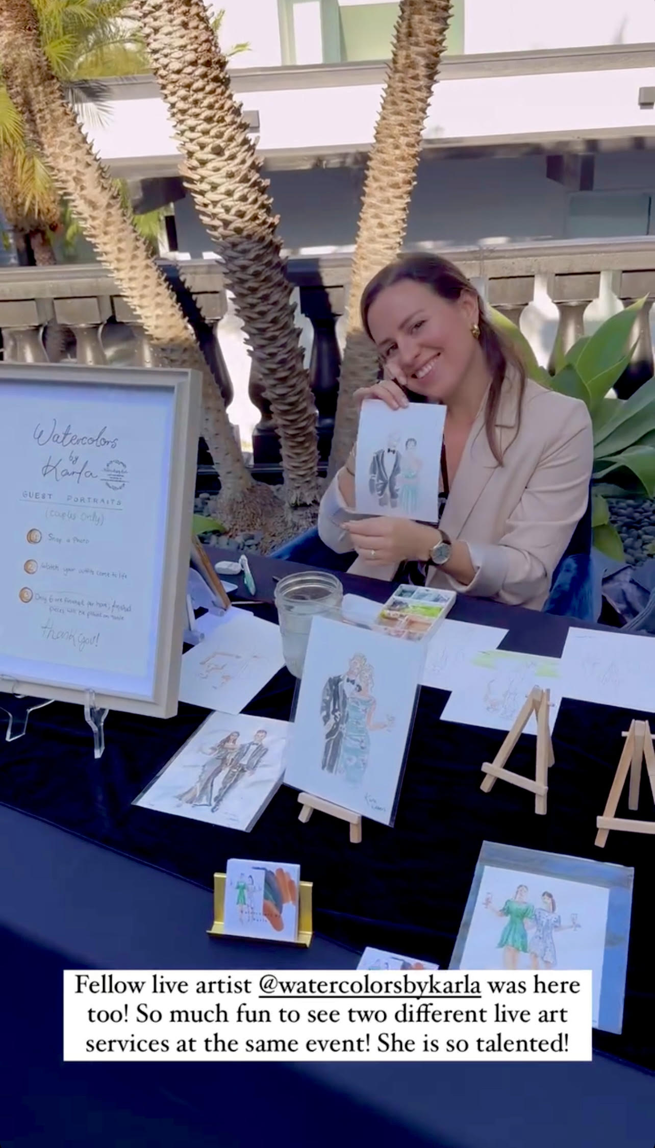 Brunch live painting event in Rancho Santa Fe